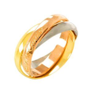 Cartier Trinity MM Ring 18K YG WG PG 750 Size50 5.25(US) 90279541